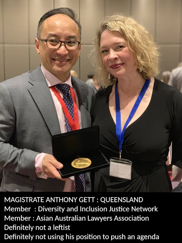Magistrate Anthony Gett of Queensland uses selective justice to punish political dissidents in Queensland