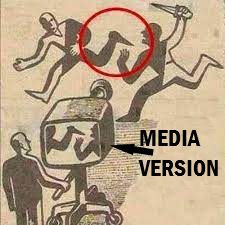 media deception showing the true agressor
